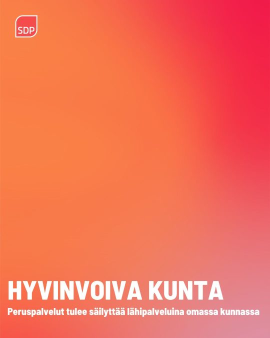 Kuntavaalit 2025 SDP Mynämäki Vaaliohjelma